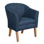 Sillón decorativo Kingswell Navy de textura gruesa