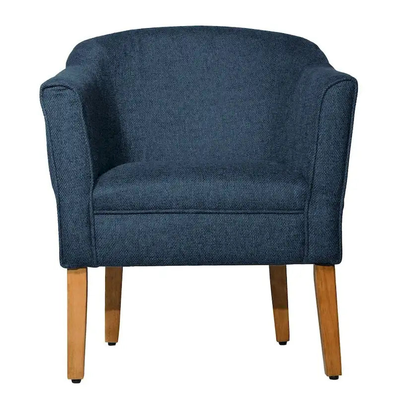 Sillón decorativo Kingswell Navy de textura gruesa