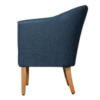 Sillón decorativo Kingswell Navy de textura gruesa