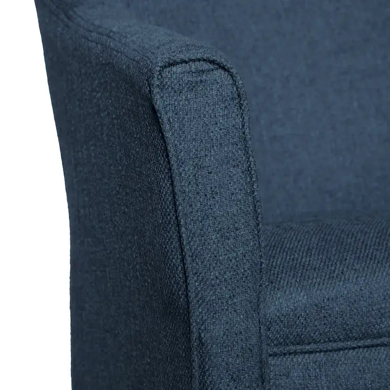 Sillón decorativo Kingswell Navy de textura gruesa
