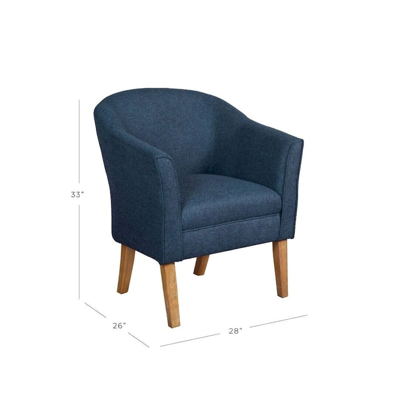 Sillón decorativo Kingswell Navy de textura gruesa