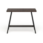 Mesa de altura de mostrador con tapa de madera de roble envejecido industrial de 47 pulgadas de ancho