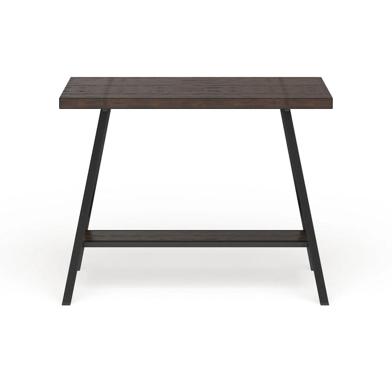 Mesa de altura de mostrador con tapa de madera de roble envejecido industrial de 47 pulgadas de ancho
