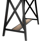 Mesa de altura de mostrador con tapa de madera de roble envejecido industrial de 47 pulgadas de ancho