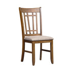 Silla lateral Santa Rosa Antique Honey Lattice Back (juego de 2)
