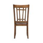 Silla lateral Santa Rosa Antique Honey Lattice Back (juego de 2)