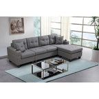 Sofá de sala de estar con chaise longue convertible