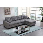 Sofá de sala de estar con chaise longue convertible