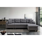 Sofá de sala de estar con chaise longue convertible