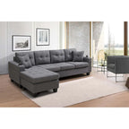 Sofá de sala de estar con chaise longue convertible