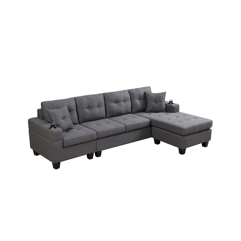 Sofá de sala de estar con chaise longue convertible