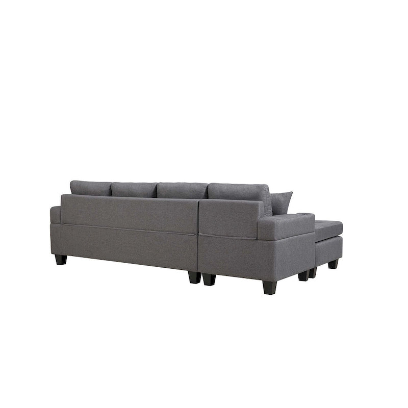 Sofá de sala de estar con chaise longue convertible