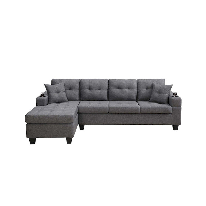 Sofá de sala de estar con chaise longue convertible