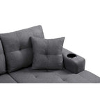 Sofá de sala de estar con chaise longue convertible