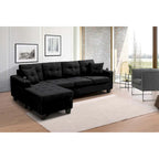 Sofá de sala de estar con chaise longue convertible