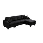 Sofá de sala de estar con chaise longue convertible