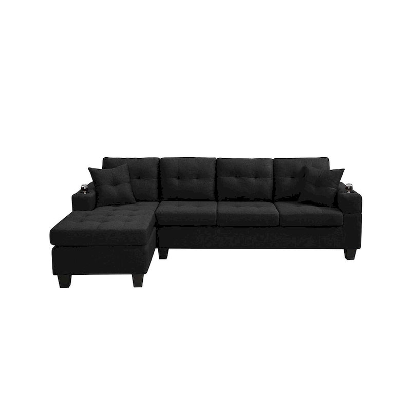 Sofá de sala de estar con chaise longue convertible