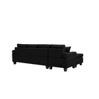 Sofá de sala de estar con chaise longue convertible