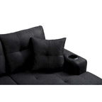 Sofá de sala de estar con chaise longue convertible