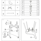 Silla de comedor auxiliar de cocina moderna con patas de metal, juego de 4, ámbar