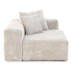 Sofá y Sillones Cómodos Tapizados en Pana de Asiento Profundo con Patas de Madera Maciza para Sala de Estar