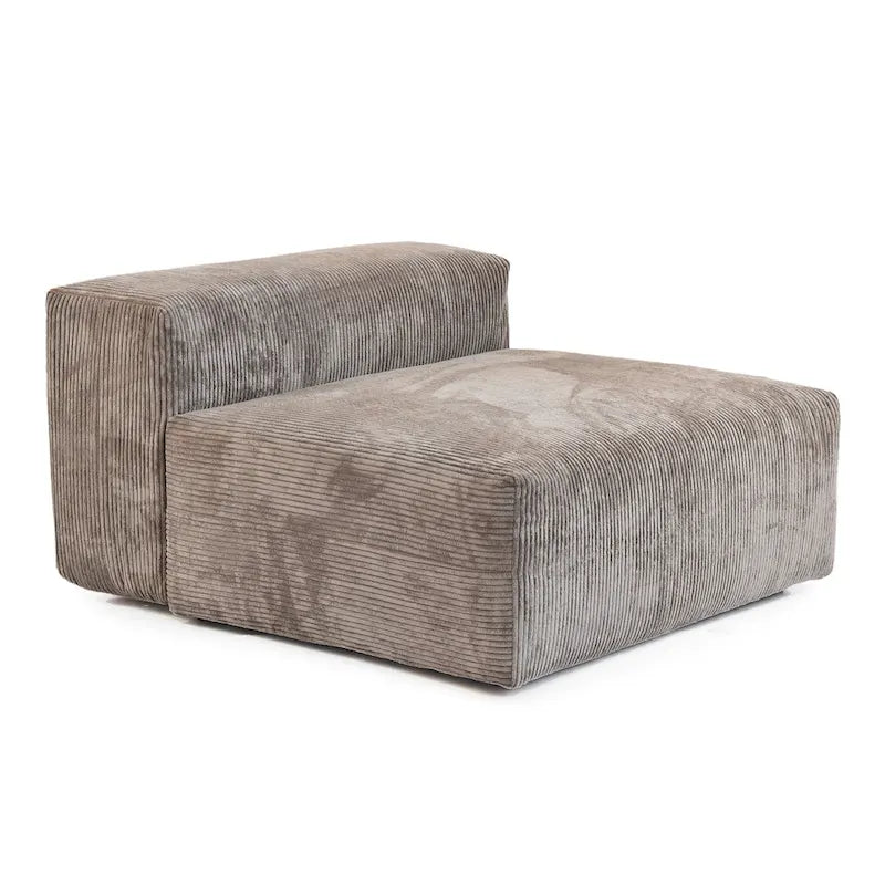 Sofá y Sillones Cómodos Tapizados en Pana de Asiento Profundo con Patas de Madera Maciza para Sala de Estar