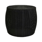 Contenedor de Almacenamiento/Mesa Auxiliar de Barril de Resina Tejida a Mano Household Essentials