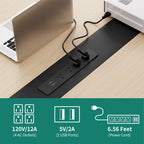Mesa de conferencias de 6/8 pies con forma de barco y ojal rectangular