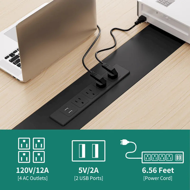Mesa de conferencias de 6/8 pies con forma de barco y ojal rectangular
