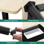 Mesa de conferencias de 6/8 pies con forma de barco y ojal rectangular
