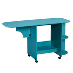 Mesa de costura/estación de manualidades rodante expandible - Turquesa