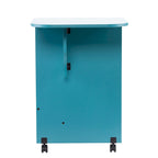 Mesa de costura/estación de manualidades rodante expandible - Turquesa