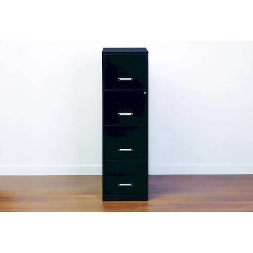 Archivador metálico negro de 4 cajones y 45 cm de profundidad