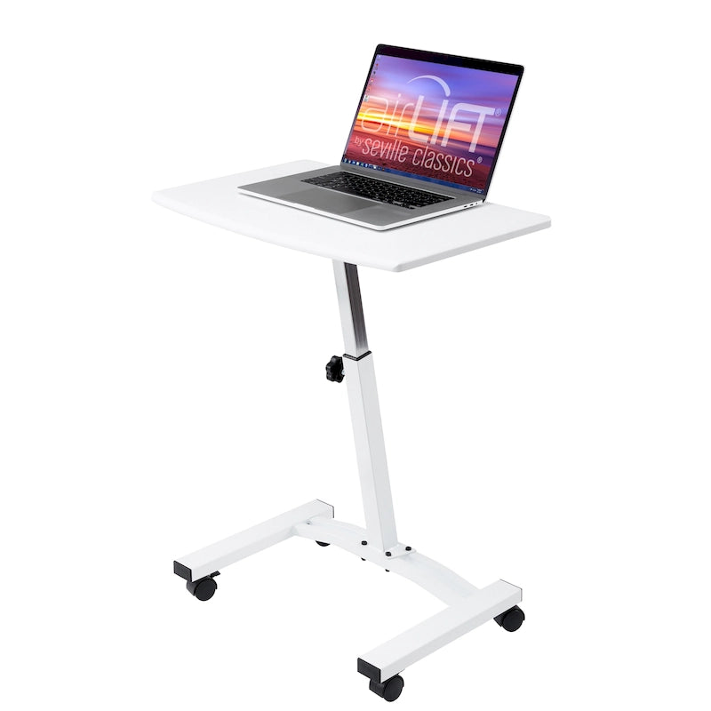 Mesa de Carro para Laptop Móvil Ajustable en Altura con Tapa Sólida
