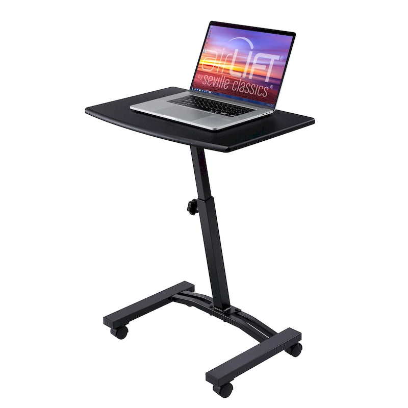 Mesa de Carro para Laptop Móvil Ajustable en Altura con Tapa Sólida