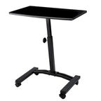 Mesa de Carro para Laptop Móvil Ajustable en Altura con Tapa Sólida