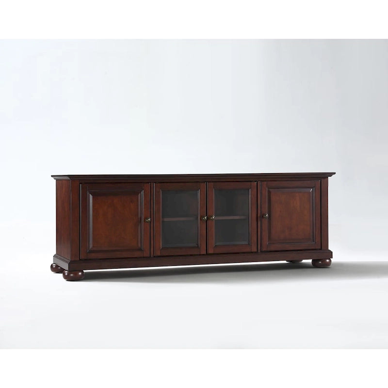 Mueble de TV de caoba antiguo de perfil bajo de 60 pulgadas