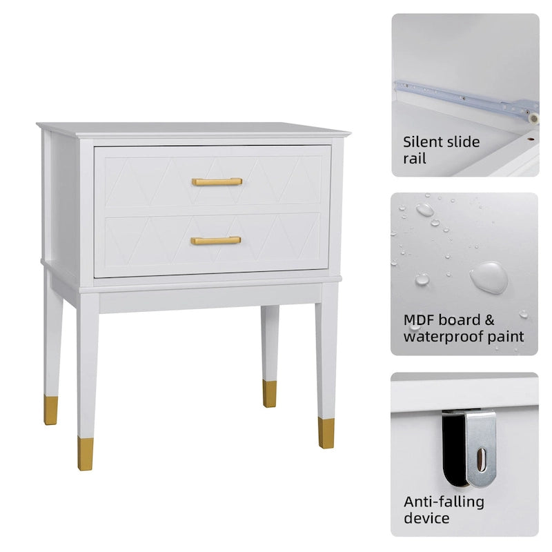 Mesa auxiliar con cajón de almacenamiento, mesita de noche alta, mesa auxiliar con patas de madera, mesita de noche para dormitorio y sala de estar