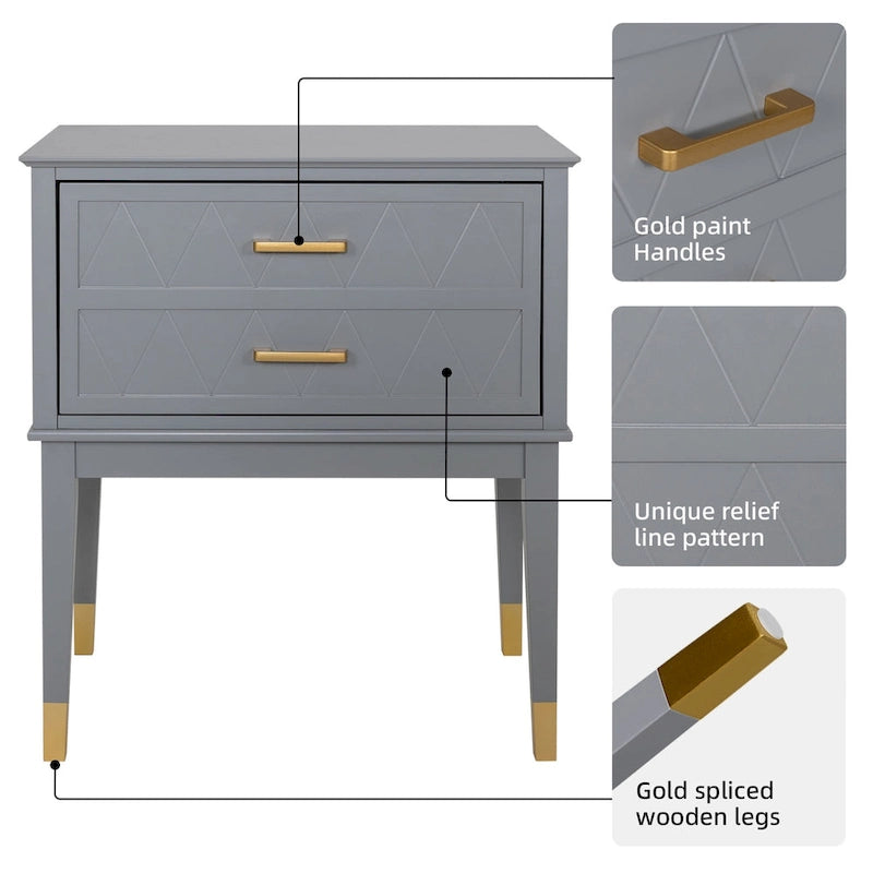 Mesa auxiliar con cajón de almacenamiento, mesita de noche alta, mesa auxiliar con patas de madera, mesita de noche para dormitorio y sala de estar