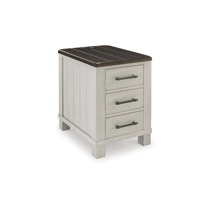 Mesa auxiliar Darborn gris/marrón - 17.75W x 24D x 24H