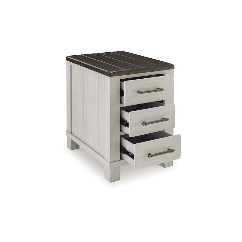 Mesa auxiliar Darborn gris/marrón - 17.75W x 24D x 24H