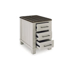 Mesa auxiliar Darborn gris/marrón - 17.75W x 24D x 24H