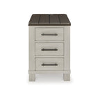 Mesa auxiliar Darborn gris/marrón - 17.75W x 24D x 24H