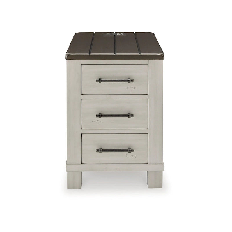 Mesa auxiliar Darborn gris/marrón - 17.75W x 24D x 24H