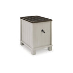 Mesa auxiliar Darborn gris/marrón - 17.75W x 24D x 24H