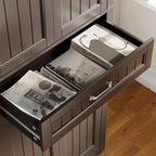71Mueble de despensa de cocina, buffet de almacenamiento, mueble de almacenamiento de cocina independiente con 4 estantes ajustables