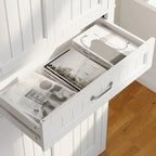 71Mueble de despensa de cocina, buffet de almacenamiento, mueble de almacenamiento de cocina independiente con 4 estantes ajustables