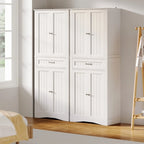 71Mueble de despensa de cocina, buffet de almacenamiento, mueble de almacenamiento de cocina independiente con 4 estantes ajustables