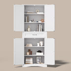 71Mueble de despensa de cocina, buffet de almacenamiento, mueble de almacenamiento de cocina independiente con 4 estantes ajustables