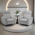 Sillón reclinable giratorio y deslizante eléctrico de 33.5W con cargador USB, juego de 2